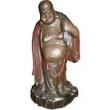 Antique Wood Buddha Maitreya Statue - Sack Carrying