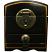 Black One Drawer Mirror Box - Side View