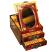 Red Two Drawers Mirror Box - Butterfly - Open View