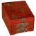 Red Two Drawers Mirror Box - Butterfly - Front View