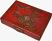 Mahjong Set in Chinese Red Painted Case Side View