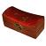 Red Small Pillow Shape Jewellery Box -Detail