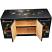 Oriental Black Leather TV Cabinet - Open View