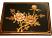 Small Black Leather Case - Flower - Top Detail