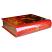 Red A4 Size Bookshape Jewellery Box - Open Style - Lay Down View