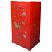 Oriental Red Painted Chinese Chest of Drawers 