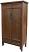 Chinese Country Style Taper Wood Cabinet Side View