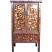Chinese Ming Tapered Gold Painted Cabinet