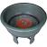 Chines Grey Lacquer Flower Painted Wood Water Basin 