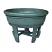 Chines Grey Lacquer Flower Painted Wood Basin 
