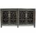 Black Lacquer Sideboard/Buffet with Lattice Door Panels 