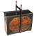 Decorative Mongolian Painted Carrying Chest  Side view