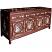 Chinese Rosewood Mother of Pearl Sideboard Buffet Side View