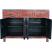 Original Red Sideboard Painted Butterflies open