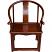 Chinese Brown Lacquer Classical Armchair