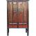 Red Chinese Carved Wedding Cabinet front