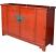 Antique Chinese Red  Lacquer Sideboard Side