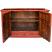 Antique Chinese Red Lacquer Sideboard open