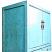 Blue Chinese Wedding Cabinet Side