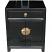 Black Lacquer Bedside Table Front