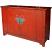 Red Butterfly Painted Sideboard Side