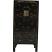 Black Medium Cabinet with Gold Paintings Front View