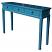 Blue Three Drawer Console Table 