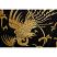 Chinese Black Gold Phoenix Room Divider Screen Phoenix Detail