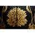 Chinese Black Gold Phoenix Room Divider Screen Flora Detail