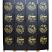 Chinese Black Gold Phoenix Room Divider Screen Back Side