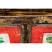 Red Painted Mongolian Sideboard Details