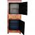 Tibetan Cabinet w/ Flora Painting Red and Orange Tone Open Door