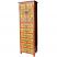 Chinese Tibetan Tall Cabinet Flora Painting Front