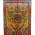 Chinese Tibetan Tall Cabinet Flora Painting Details 