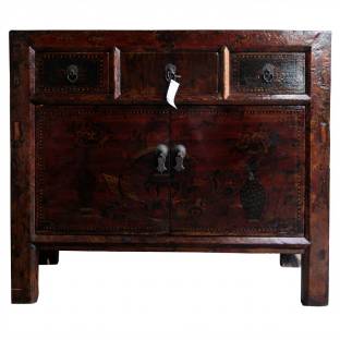 Original Three Drawer Painted Sideboard