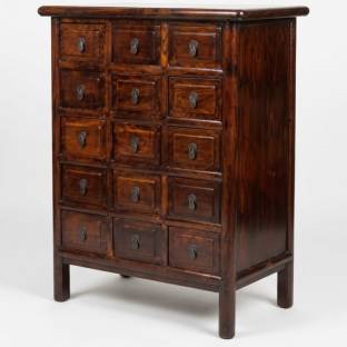 Chinese Antique Elm Chest of 15 drawers 