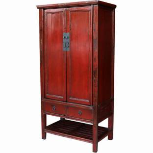 Red Antique Chinese Weddding Cabinet