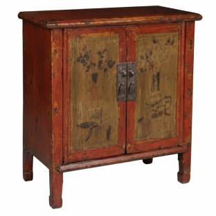 Original Red Painted Chinese Cabinet