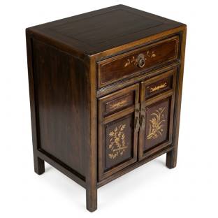 Chinese Mother of Pearl Bedside Table