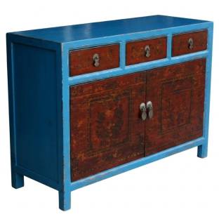 Chinese Painted Sideboard Mongolian Style
