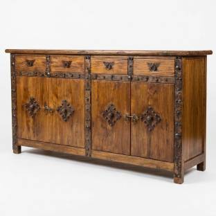 Rustic Chinese Elm Sideboard Special Hardware