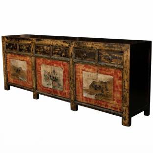 Extra Large Mongolian Painted Sideboard