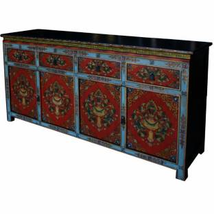 Large Painted Tibetan Sideboard