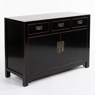 Black Lacquered Medium Sideboard Buffet 120cm
