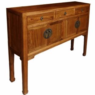 Chinese Elm Hall Console Table 3 Draw 4 Doors