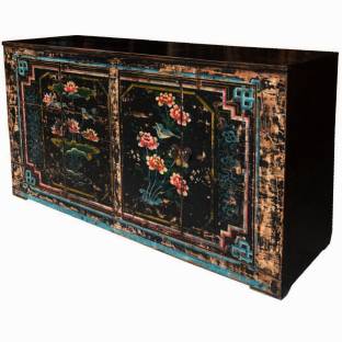 Antique Chinese Black Painted Sideboard/Buffet