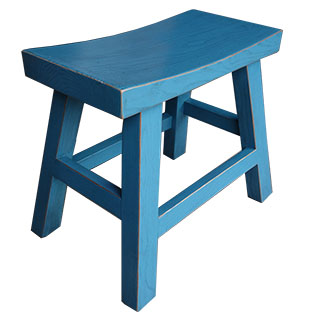 Blue Low Stool 