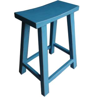 Blue Lacquered High Stool 