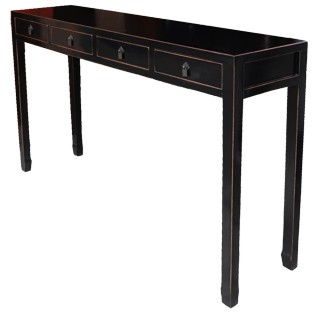Black Mandarin 4 Drawer Console Table