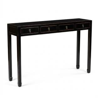 Black Mandarin 4 Drawer Console Table